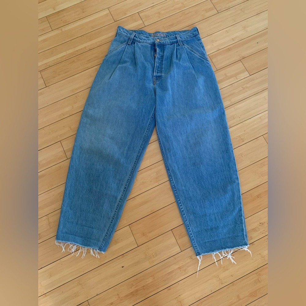 Mother SNACKS pleated front jeans